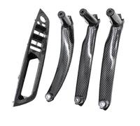 CRRYUQWWM Para X5 X6 E70 E71 2007-2013 Juego Cubierta Interruptor De Elevalunas De Fibra De Carbono Reemplazo De Cubierta De Manija De Puerta Interior (LHD 4PCS Set)