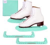 CRS Cross Juego de protectores de patinaje sobre hielo, remojo y toalla, protector duro esencial para patinaje sobre hielo y cubierta suave para patines artísticos o hockey (Sit Spin Sea Foam,