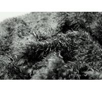 CRS Fur Fabrics Curly Tela de Peluche de Piel sintética - Gris Oscuro