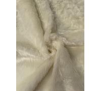 CRS Fur Fabrics Faux Fur Fabric Material Ecru (Off White), 1Mtr-150cmx100cm Plain Fun-Tela de Piel sintética Color (Blanquecino), Acrílico, Blanco Crudo, 1Mtr - 150cm x 100cm