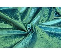 CRS Fur Fabrics Mármol de Terciopelo de Lujo Tela de Terciopelo Material - Aqua Azul