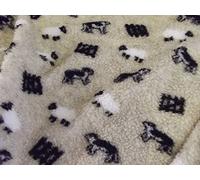 CRS Fur Fabrics Material de Tela de Piel de Oveja de Sherpa de Piel sintética - Cachemira Oveja Perro y Puerta, 1 m - 150 cm x 100 cm