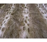 CRS Fur Fabrics Piel sintética de Lujo Animal Tela Material marrón Lynx