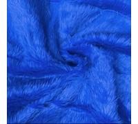 CRS Fur Fabrics Plain Fun-Tela de piel sintética (1 m, 150 x 100 cm), color azul lisa y divertida, real, Acrílico, 1Mtr-150cm x 100cm