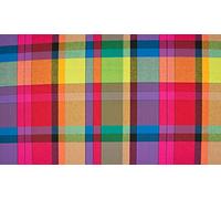 CRS Fur Fabrics Tela de algodón 100% Popelina, tartán Madras Check Rainbow 005, 1 MTR 145 x 100 cm, Arcoíris, 1MTR 145cmx100cm