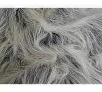 CRS Fur Fabrics - Tela de pelo sintético de pelo largo, acrílico, Escarcha Negra, 1Mtr - 150cm x 100cm