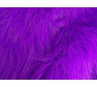 CRS Fur Fabrics Material de Tela de Piel sintética de Pelo Largo, Acrílico, Morado, 1Mtr - 150cm x 100cm