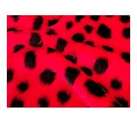 CRS Fur Fabrics Tela de Piel sintética Divertida con diseño de Animales - Ladybird