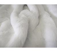 CRS Fur Fabrics Tela de Piel sintética Super Suave Color Blanco Brillante