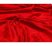 CRS Fur Fabrics Tela, Terciopelo, Rojo, 1Mtr-150cmx100cm