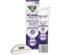 CRST 3D White Brilliance Pro Ultra White Teeth Whitening Toothpaste, 3.8 oz Bundled with LUXPAKS Toothpaste Squeezer - Active Whitening Protection, Deep Clean System