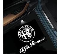 CRTATE 2 Piezas Luces Bienvenida Coche, para Alfa Romeo Giulia Stelvio Proyector Puerta Coche Luz de Bienvenida Iluminación de Entrada Accesorios