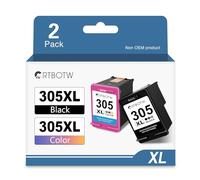 CRTBOTW Remanufactured 305XL 305xl para Cartuchos de Tinta HP 305 XL para Cartuchos de Tinta HP 305 para DeskJet 2710 2720 DeskJet Plus 4100 4130 Envy 6010 6030 Envy Pro 6420 6430 (Negro y Color)