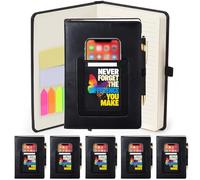 Crtiin 5 Never Forget the Difference You Make Motivational Word A5 Notebooks with Phone Pocket Sticky Notes Stylus Pen Employee Appreciation Gifts for Team Staff Coworker Group Nurse Teacher