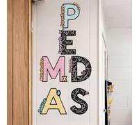 Crtiin Póster de matemáticas de la Orden de Operaciones de 11.8 pulgadas, carteles de matemáticas de Pemdas, decoración para aula de escuela primaria, sala de juegos, dormitorio (cuaderno de
