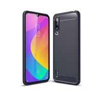 Cruzerlite Funda para Xiaomi Mi 9 Lite, Carbon Fiber Texture Design Cover Anti-Scratch Shock Absorption Cover para Xiaomi Mi 9 Lite (Blue)