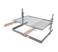 CRUCCOLINI - Parrilla con base de apoyo y altura ajustable, 50 x 37 cm