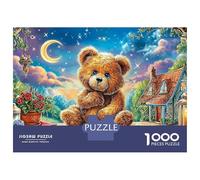Cruce de Osos Puzle 1000pcs Cartón Ecológico para Niños +14 - Alta Definición Desarrollo Cognitivo Regalo Navidad 52x38cm/1000pcs