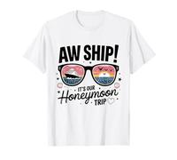 Crucero a juego para parejas Aw Ship Es nuestro viaje de luna de miel Camiseta