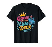 Crucero de cubierta Reina del Lido Diversión Crucero Vacaciones Camiseta