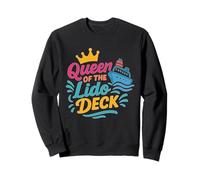 Crucero de cubierta Reina del Lido Diversión Crucero Vacaciones Sudadera