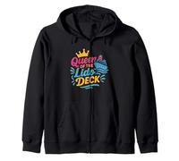 Crucero de cubierta Reina del Lido Diversión Crucero Vacaciones Sudadera con Capucha