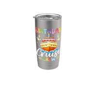 Crucero de cumpleaños Tripulación Pastel de cumpleaños Crucero Vaso térmico de acero inoxidable de doble pared