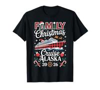 Crucero de Navidad por Alaska 2026 Viaje a Juego de Vacaciones Familiares Camiseta