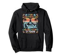 Crucero del 13 aniversario celebrando 13 años de viaje de Sudadera con Capucha