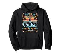 Crucero del 21 aniversario que celebra 21 años de viaje de Sudadera con Capucha