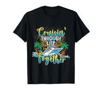 Crucero en Pareja Esposo Esposo Pareja cruzando Juntos Camiseta