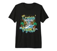 Crucero en Pareja Esposo Esposo Pareja cruzando Juntos Camiseta Premium