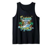 Crucero en Pareja Esposo Esposo Pareja cruzando Juntos Camiseta sin Mangas