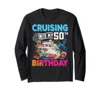 Crucero para mi 50 cumpleaños, Viaje, Vacaciones, Crucero, cumpleaños Manga Larga
