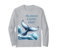 Crucero por Alaska 2025 Barco de vacaciones Ocean Whale And Family Manga Larga