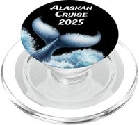Crucero por Alaska 2025 Barco de vacaciones Ocean Whale And Family PopSockets PopGrip para MagSafe