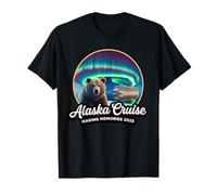 Crucero por Alaska 2025 Oso Grizzly Aurora Boreal Alaska Camiseta