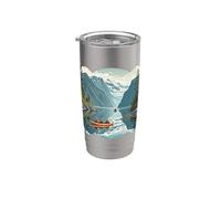 Crucero por Alaska I Pueblo costero por el fiordo escénico I Vaso térmico de acero inoxidable de doble pared