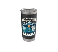 Crucero por Alaska, Tiempo Frío Aventura Diversión Viaje Vaso térmico de acero inoxidable de doble pared