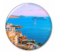 Crucero por Albania Imán de Nevera, imánes Decorativo, abridor de Botellas, Ciudad turística, Viaje, colección de Recuerdos, Regalo, Pegatina Fuerte para Nevera