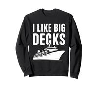 Crucero Vacaciones I Like Big Decks Funny Cruise Sudadera