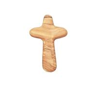 Cruces de madera de oración - Cruces de madera de oliva | Cruces de mano lisas | Cruzas de Tierra Santa | Cruces de bolsillo, cruces a mano, cruces adhesivos, pequeñas manchas de madera para orar y re