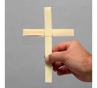 Cruces de palma hechas a mano, paquete de 2 cruces de hoja de palma secas para domingo de palmos, servicios religiosos, celebraciones religiosas, decoración de Pascua y recuerdos espirituales