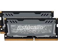 Crucial Ballistix Sport LT BLS2K4G4S26BFSD 2666 MHz, DDR4, DRAM, Memoria Gamer Kit para ordenadores portátiles, 8 GB (4 GB x 2), CL16 (Gris)