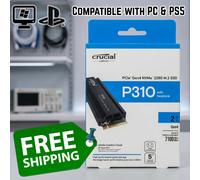 Crucial P310 2TB Disipador de calor Gen4 M.2 NVMe SSD 7100 MB/s TLC NAND Lapt...