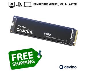 Crucial P510 1TB-2TB Disipador de calor Gen5 NVMe SSD 11.000 MB/s TLC NAND La...