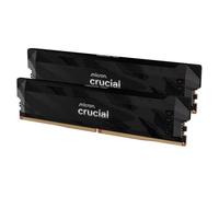 Crucial Pro RAM DDR5 32GB (2x16GB) 6400MHz CL32, Overclocking Gaming, Memoria de Ordenador de Sobremesa, Intel XMP 3.0 / AMD Expo, Negro - CP2K16G64C32U5B