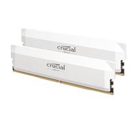 Kit Crucial Pro OC Blanco 64GB (2x32GB) DDR5-6000 CL40 Memoria UDIMM para juegos - Compatible con Intel XMP 3.0 y AMD EXPO