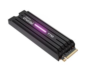 Crucial T710 SSD 4TB PCIe 5.0 x4 Gen5 NVMe M.2 con Disipador, Velocidades de lectura hasta 14500 MB/s, escritura 13800 MB/s, Ordenador de Sobremesa e PS5, TLC NAND - CT4000T710SSD5-01