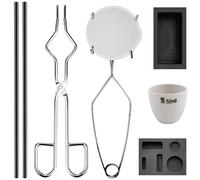 Crucible Graphite Kit - Torch Mold Set Tool, Heat Resistant Smelting Equipment, Furnace Accessory | Reliable Metal Solution for Copper Aluminum Jewelry Craft Refining Home
